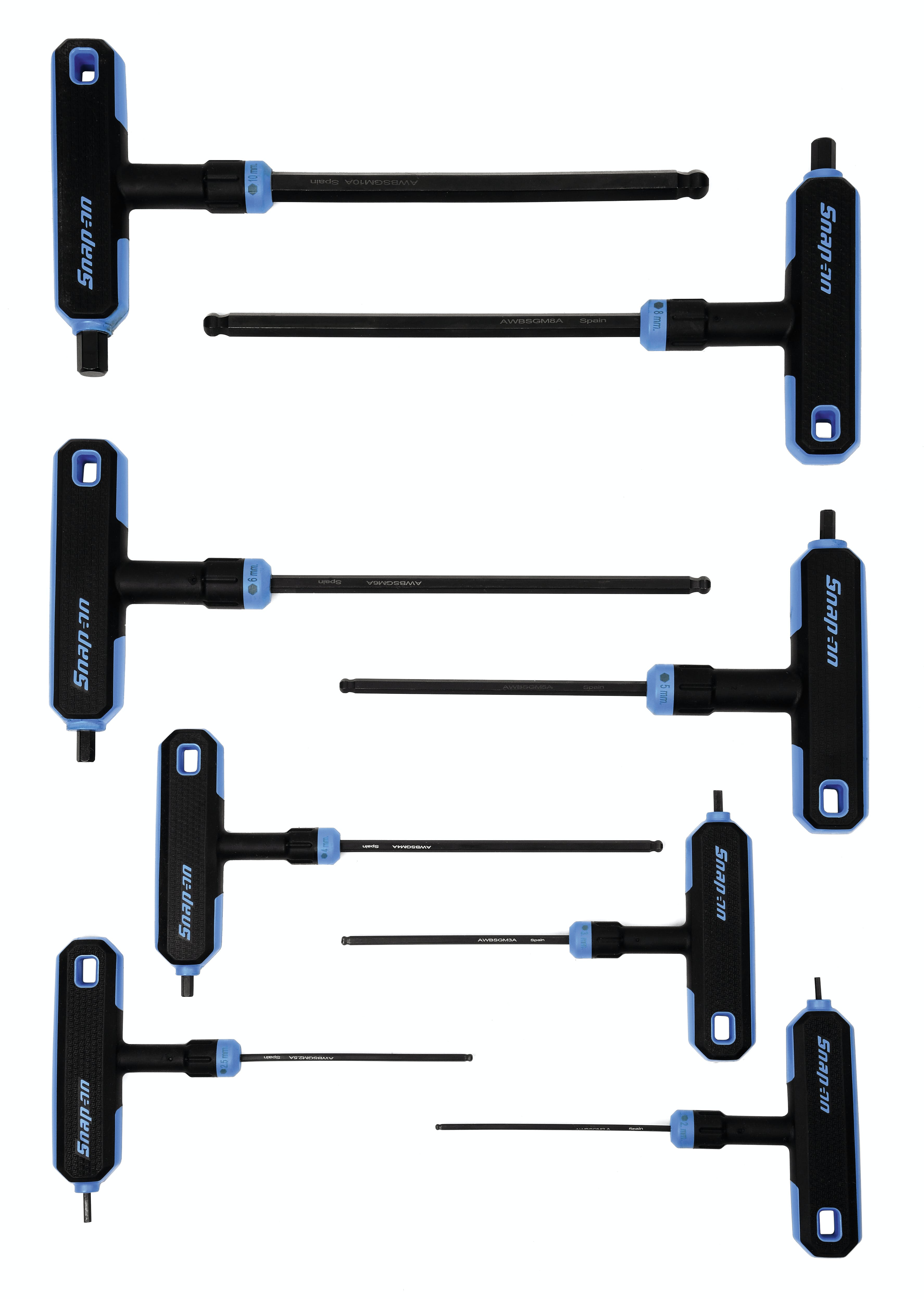 8 pc Metric T-Shaped/L-Shaped Combination Ball Hex Wrench Set (2-10 mm) | AWBSGM800A 8 pc Metric T-Shaped/L-Shaped Combination Ball Hex Wrench Set (2-10 mm) | AWBSGM800A